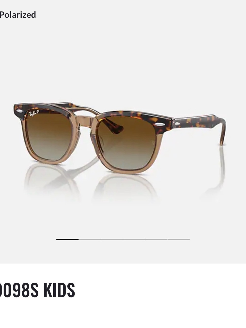 Ray-Ban Kids Tortoiseshell Brown Gradient Sunglasses